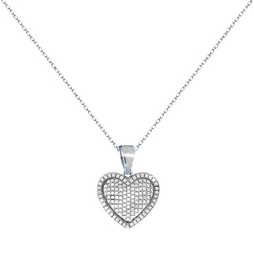 Diamondess Pave Heart Necklace | Style: 433021347008