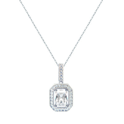 Diamondess Emerald Cut CZ Necklace | Style: 433021389985