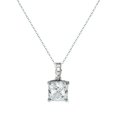 Diamondess Princess Cut CZ Necklace | Style: 433021393029