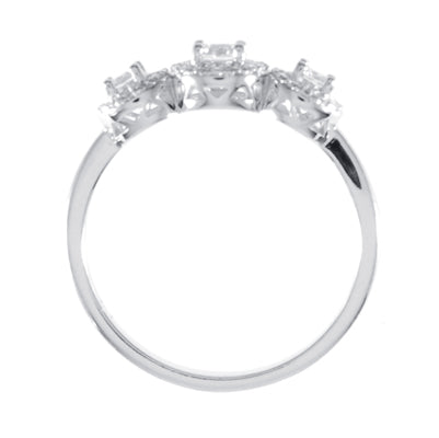 Diamondess Triple CZ w/Pave Ring | 
Style: 433071400000
