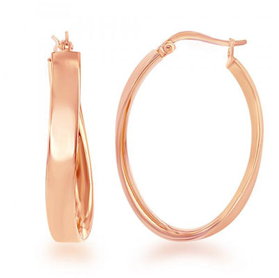 Sterling Silver Curved Hoop Earring, RGT | Style: 413062005365