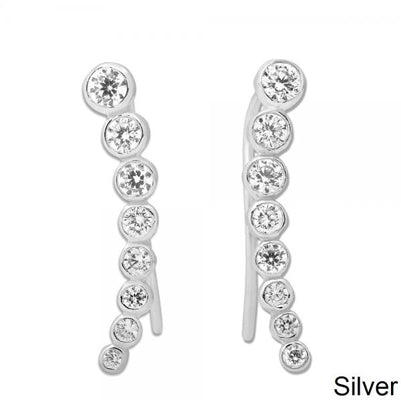 Sterling Silver CZ Bar Earring | Style: 413062008396