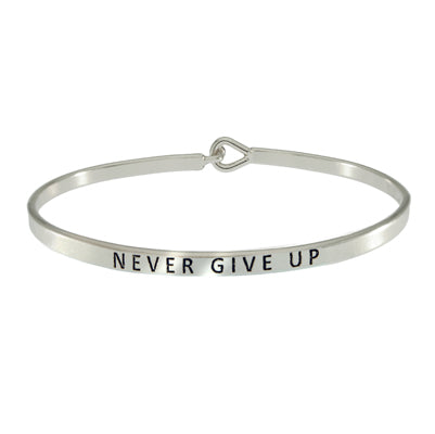 "NEVER GIVE UP" Bangle | Style: 411032187348