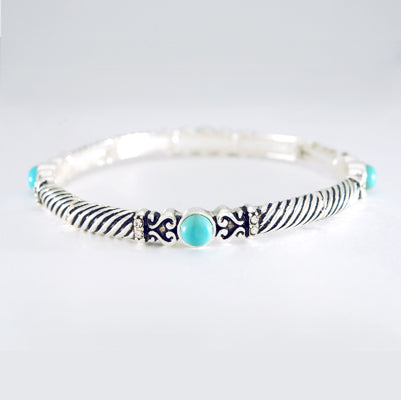 Stackable Turquoise Stretch Bracelet | Style: 411032213929