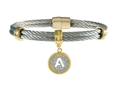 Pave Initial A Cable Bracelet | Style: 411032191386