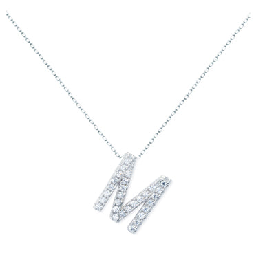 Diamondess Pave Initial M Necklace | Style: 4444021271752