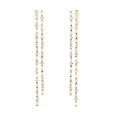 Diamondess Baguette Double Strand CZ Earrings | Style: 444061840556