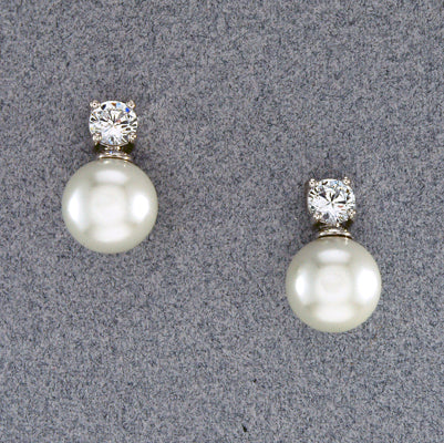 Pearl & CZ Earrings | 425061752014