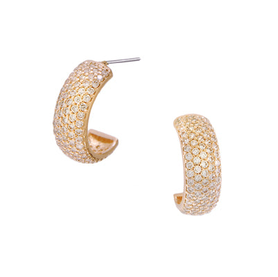 Rose Goldtone Pave Earrings | 425081740888
