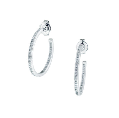 Diamondess CZ Hoop Earrings, 1" | Style: 444061624650