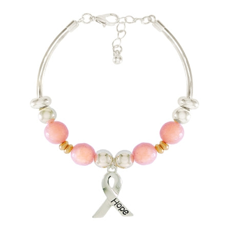 Pink Ribbon Charm Bracelet | Style: 411033898553