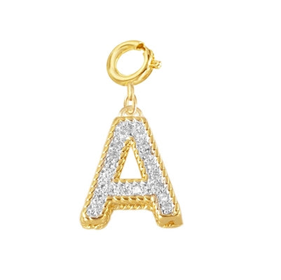 "A" Pave Charm | Style: 411130020223