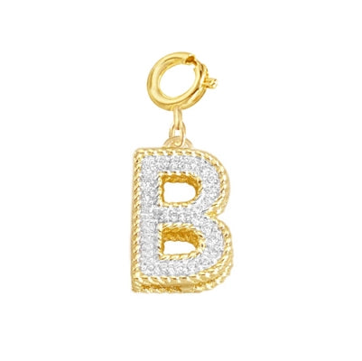 "B" Pave Charm | Style: 411130021230