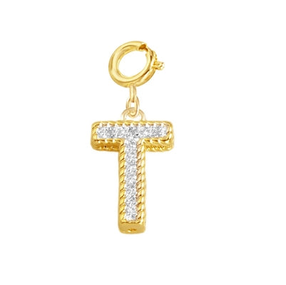 "T" Pave Charm | Style: 411130035377
