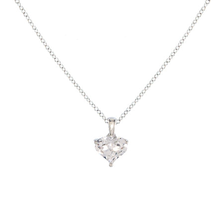 Sterling CZ Heart Necklace | Style: 413023578053