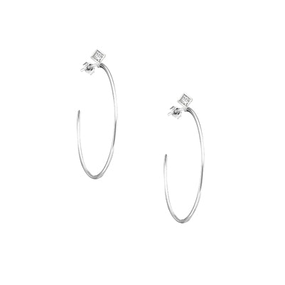 Sterling Silver CZ Hoop Earring | Style: 413063563902