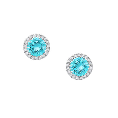 Diamondess CZ w/Pave Surround Stud Earrings | 
Style: 444061991396 (50000588396)