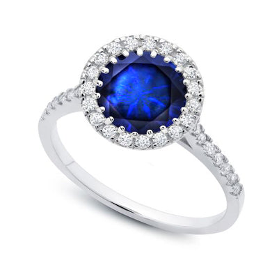 Diamondess CZ w/Pave Halo Ring | Style: 444072009030