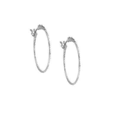 1" Micro Pave Hoop Earrings | 425091114543