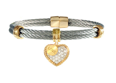 Pave Heart Cable Bracelet | Style: 411032375866