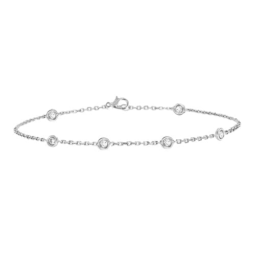 Diamondess CZ Station Bracelet, 9" | Style: 433030022009