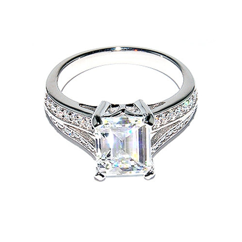 Diamondess Princess Cut CZ Ring | Style:433070022014