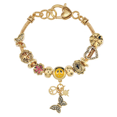 Butterfly Peace Love Charm Bracelet |  Style: 411032442051