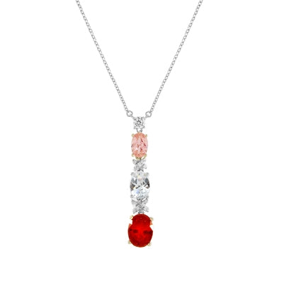Diamondess Ruby CZ Necklace | Style: 444023326329
