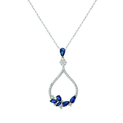 Diamondess Sapphire CZ Necklace | Style: 444023343503