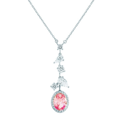 Diamondess Pink CZ Heart Necklace | Style: 444023355030