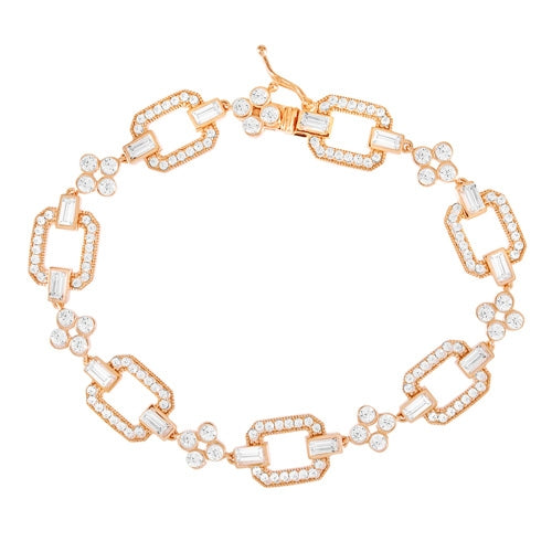 Diamondess Rosegold Overlay CZ Bracelet | Style: 444031183519
