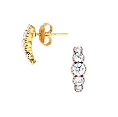 Diamondess Curved Stud Earrings | Style: 444063371787