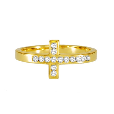 Diamondess Horizontal Cross Ring | Style: 444073433000
