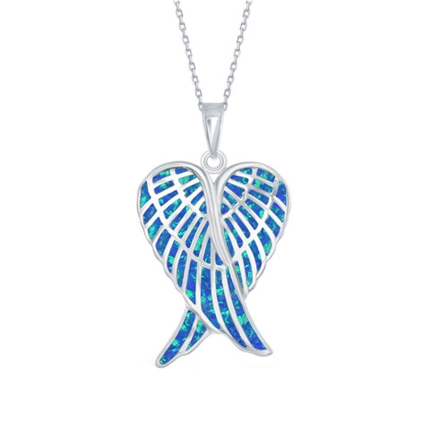 Sterling Blue Opal Inlay Necklace | Style: 446021878071