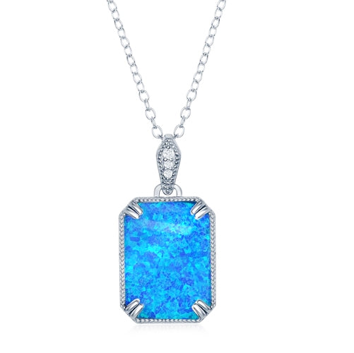 Sterling Blue Opal Necklace | Style: 446022902192