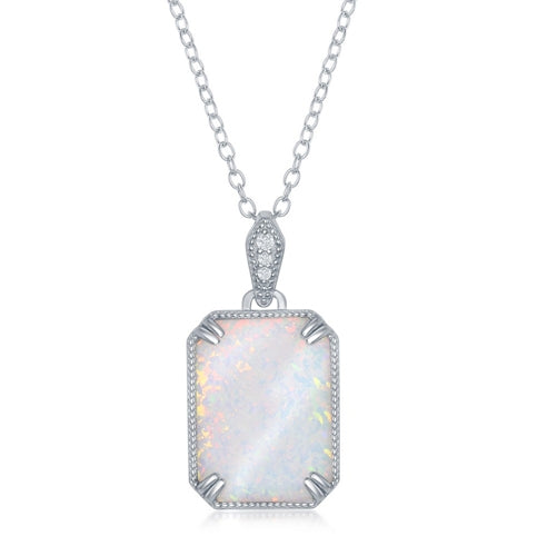 Sterling White Opal Necklace | Style: 446022903208