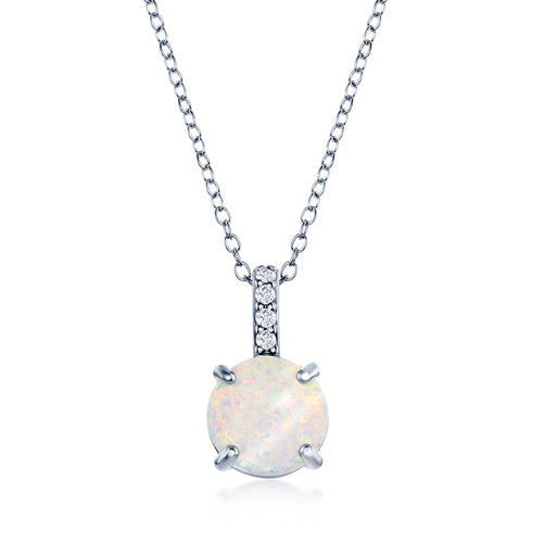 Sterling White Opal Necklace | Style: 446022904215