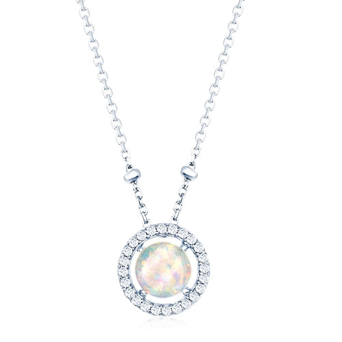 Sterling White Opal Necklace | Style: 446022965676