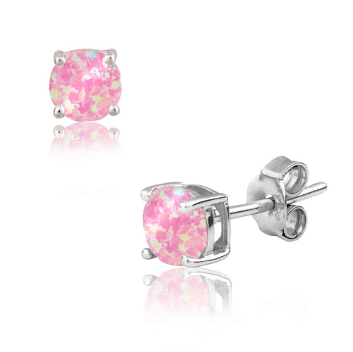 Pink Opal Stud Earring | Style: 446062444150