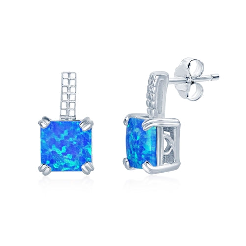 Sterling Blue Opal Stud Earring | Style: 446062904130