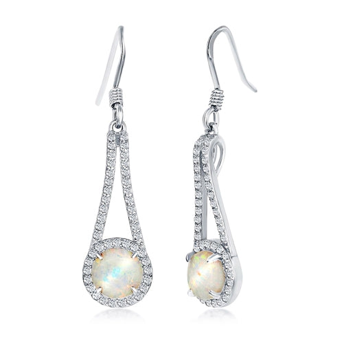 Sterling White Opal Drop Earring | Style: 446062958950