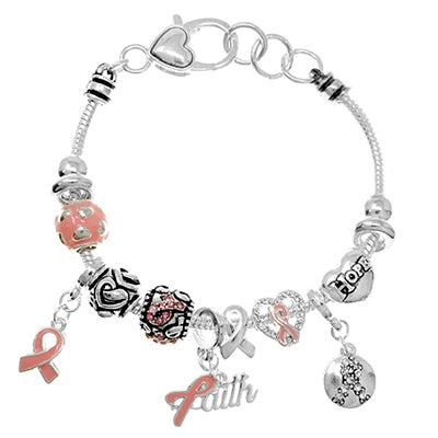 Pink Ribbon Charm Bracelet | Style: 411032473535