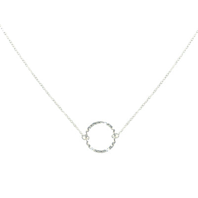 Sterling Silver Open Circle Necklace | Style: 413022593386