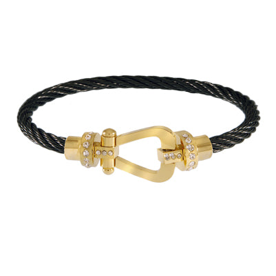 Pave Accent Leather Cable Bracelet | Style: 411033154533