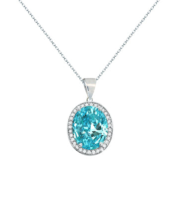 Diamondess Aqua CZ Necklace | Style: 444021464222