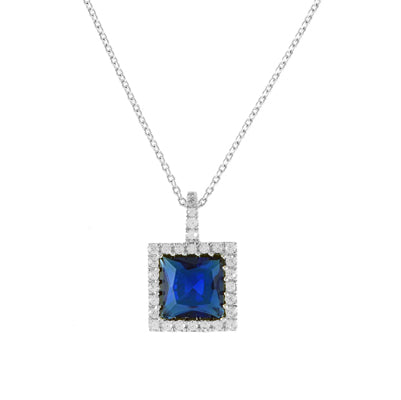 Diamondess Sapphire CZ Necklace | Style: 444021284899