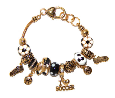 Soccer Charm Bracelet | Goldtone | Style: 411031255008