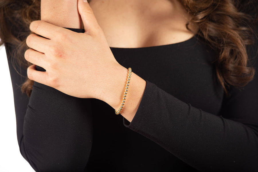 Gold Staple Bracelet - Style No: 8303-0007