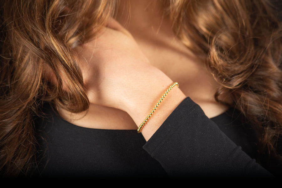 Gold Staple Bracelet - Style No: 8303-0007